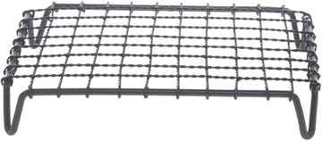 HUBERT Display Riser with Grates Rectangular Black Powder Coated Iron- 12"L x 10"W x 2"H