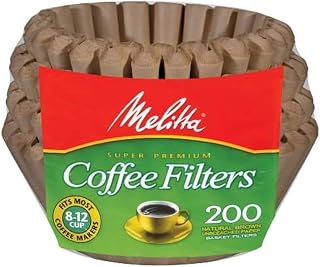 Melitta 62957 8 to 12 Cup Natural Brown Basket Coffee Filters 200 Count (Pack of 2) - New Version