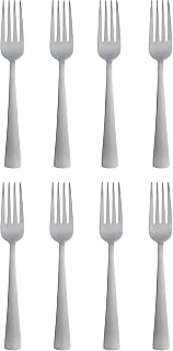 Oneida Zinc Dinner Fork Set, 8-Piece, 18/0 Stainless Steel Everyday Flatware