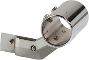 Econoco Snap-On Center Socket, 1" and 1-1/16" Round Hangrail with Tube | Heavy-duty rectangular or round tubing hangrail, chrome or satin chrome finish for gondola and wall retail fixtures