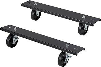 Global Industrial Global IndustrialCaster Base Set for Adjustable Height Workbench 48-72" W x 30 & 36" D, Black