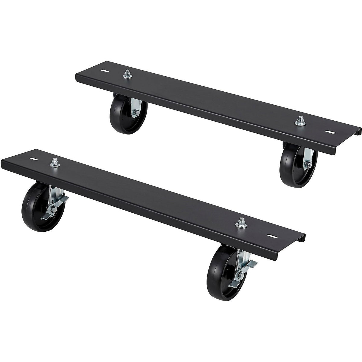Global IndustrialCaster Base Set for Adjustable Height Workbench 48-72" W x 30 & 36" D – Steel & Polyurethane, Black, Model 238CP35.