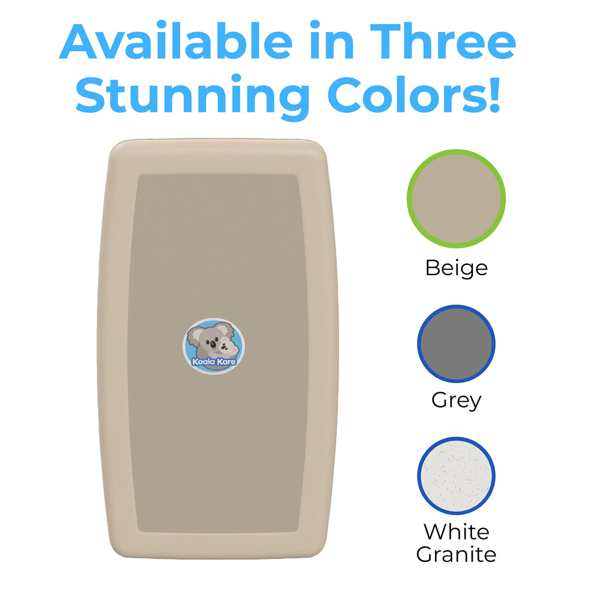 Surface-Mounted Vertical Baby Changing Station by Koala Kare – Beige, Model KB301-00