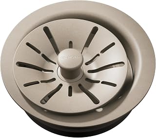 Elkay Quartz Perfect Drain 3-1/2" Polymer Disposer Flange with Removable Basket Strainer and Rubber Stopper Sandstone