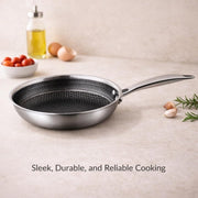 8-Inch SS Honeycomb Fry Pan by Hamilton Beach – 8 Inch, 1.4 liters, Stainless Steel, Silver, Model HHC-FP8