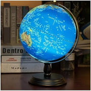 Practical Globe 12in Large World Globe Raised Relief Geographic World Globe Black Wood Base Educational Globe for Shelf Desktop Display Beautifully Decor，A 30cm with Ar