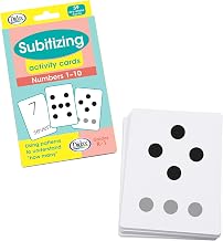 Didax 211015 Subitizing Dry-Erase Activity Cards, Numbers 1 to 10, White, Medium, Set of 39