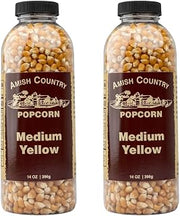 Amish Country Popcorn 2-14 oz Bottles | Medium Yellow Popcorn Kernels | Old Fashioned, Non-GMO and Gluten Free (2-14 oz Bottles)
