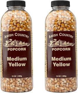 Amish Country Popcorn 2-14 oz Bottles | Medium Yellow Popcorn Kernels | Old Fashioned, Non-GMO and Gluten Free (2-14 oz Bottles)