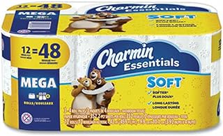 Charmin Essentials Soft Bathroom Tissue, Septic Safe, 2-Ply, White, 352 Sheets/Roll, 12/Pack