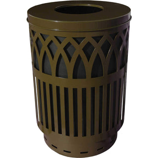 Covington 40-Gal Steel Can Color: Brown by Witt – Round, 40.0 gallons, Steel, Green, Model COV40P-FT-BN