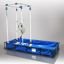 Husky Aluminum/PVC Decontamination Pool w/Shower ALFDP-55WS - 60" Lx84 Wx205 H, Blue, 180 Gal Cap.