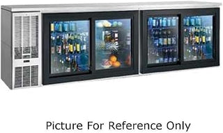 Perlick SDBS108 108" W 4 Section Sliding Door Refrigerated Back Back Cabinet