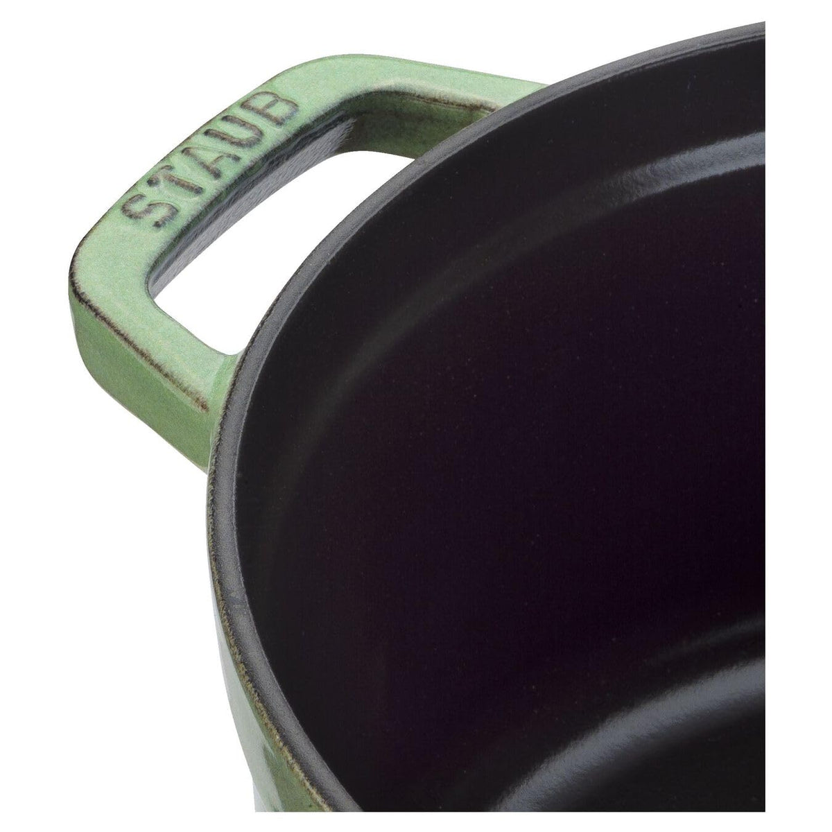 Cast Iron Round Cocotte 28 cm Sage by STAUB – 28 centimeters, 6.7 liters, Cast Iron, Sage, Model 405087070