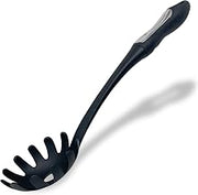 Hamilton Beach Pasta Server 14in Soft Touch Handle - Durable Food Grade Plastic Pasta Server, Spaghetti Spoon Server, Ergonomic and Soft Touch Handle, Heat Resistant Design, Rustproof – Black