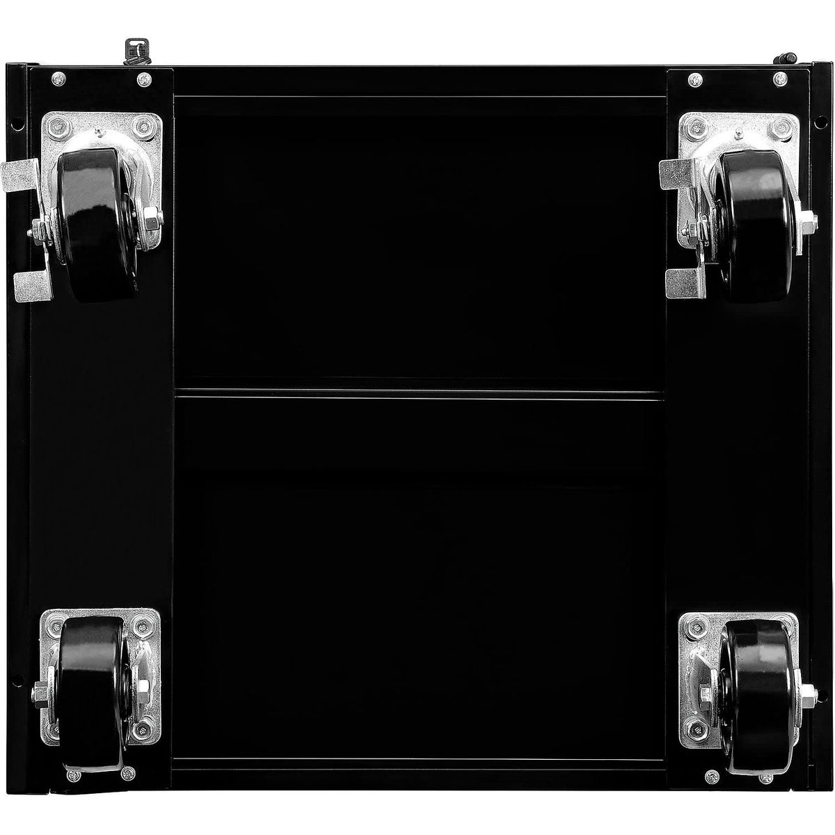 Mobile Computer Cabinet by Global Industrial – 27 inches (W) x 49.25 inches (H) x 24 inches (D), Alloy Steel, Black, Model 694561BKA