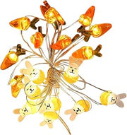 Christmas Centerpiece Garland 3 Foot Lights Easter Festive String String Decoration Lights Decoration Shaped Bunny Hangs Loose Pearls for Decorating (White, One Size)