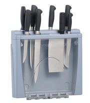 Knife Station by San Jamar – 15 x 4.25 Inches, 1086.5625 ounces, Plastic, Gray, Model STK1008