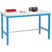 Production Workbench - Plastic Laminate Square Edge - Blue by Global Industrial – 30"L x 60"W x 4.5"H, Plastic, Blue, Model 606976BL