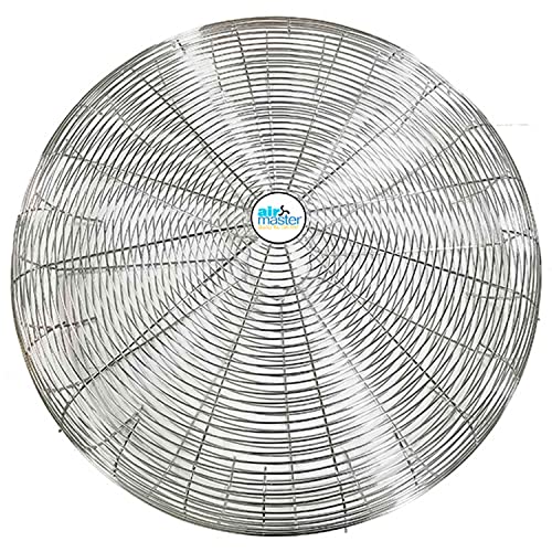 Fan 30" Nickel Chrome Plated Guard by Airmaster – 5.25"L x 33.38"W x 33.38"H, Gray, Model 21080