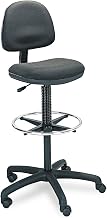 Safco Products Precision Extended Height Chair with Footring (Additional Options Sold Separately), Black