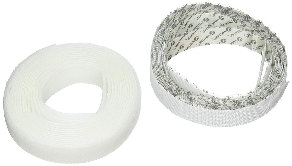 Home Décor Sew On Loop and Sticky Back Tape by VELCRO Brand – 6 Feet, Velcro brand material, White, Model 91132