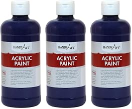 Handy Art Acrylic Paint, Violet, 16 oz. Bottle, Pack of 3 (RPC101075-3)