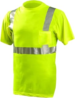 OccuNomix Hi-Vis Class 2 T-Shirt, Wicking Birdseye, Yellow, L