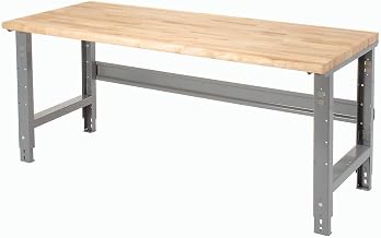 Global Industrial Adjustable Height Workbench C-Channel Leg, 60" W x 30" D