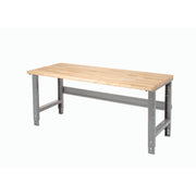 Adjustable Height Workbench C-Channel Leg by Global Industrial – 30"L x 72"W x 4"H, Steel, Gray, Model 183988