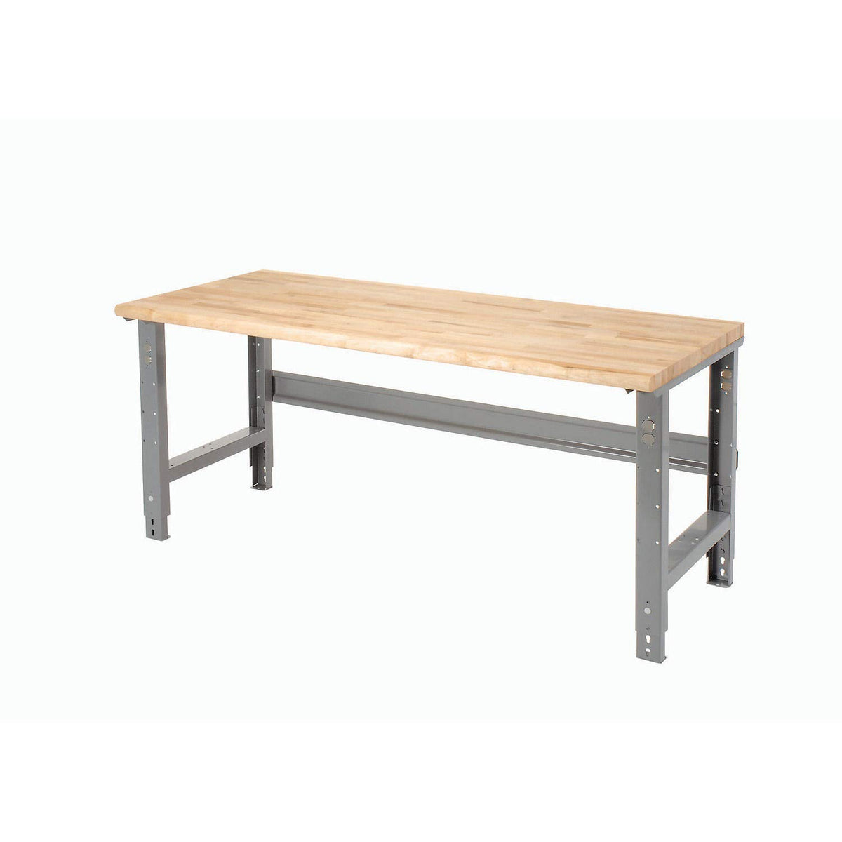 Adjustable Height Workbench C-Channel Leg by Global Industrial – 30"L x 72"W x 4"H, Steel, Gray, Model 183988