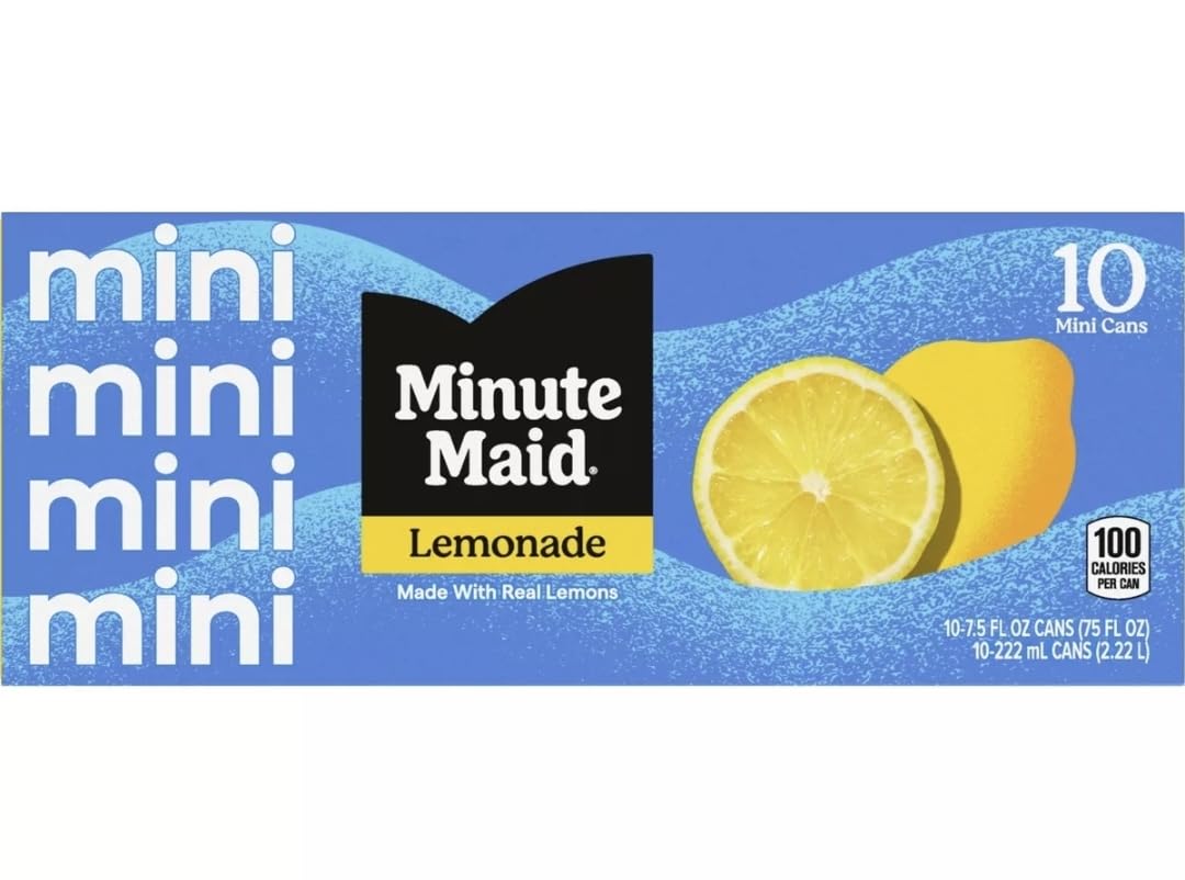 Lemonade, 7.5 oz Cans, 30 Pack by Minute Maid – 7.5 Fl Oz (Pack of 30), Pack of 30