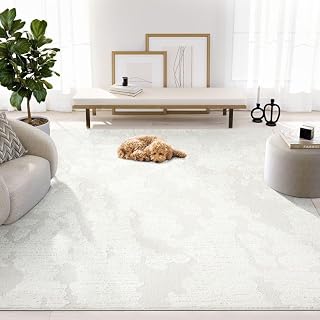 Abani Nomad Cream Area Rug 8' x 10' for Living Room, Bedroom - Abstract Pattern - Durable & Easy to Clean