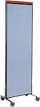 Global Industrial 24-1/4"W x 76-1/2"H Mobile Deluxe Office Partition Panel, Blue