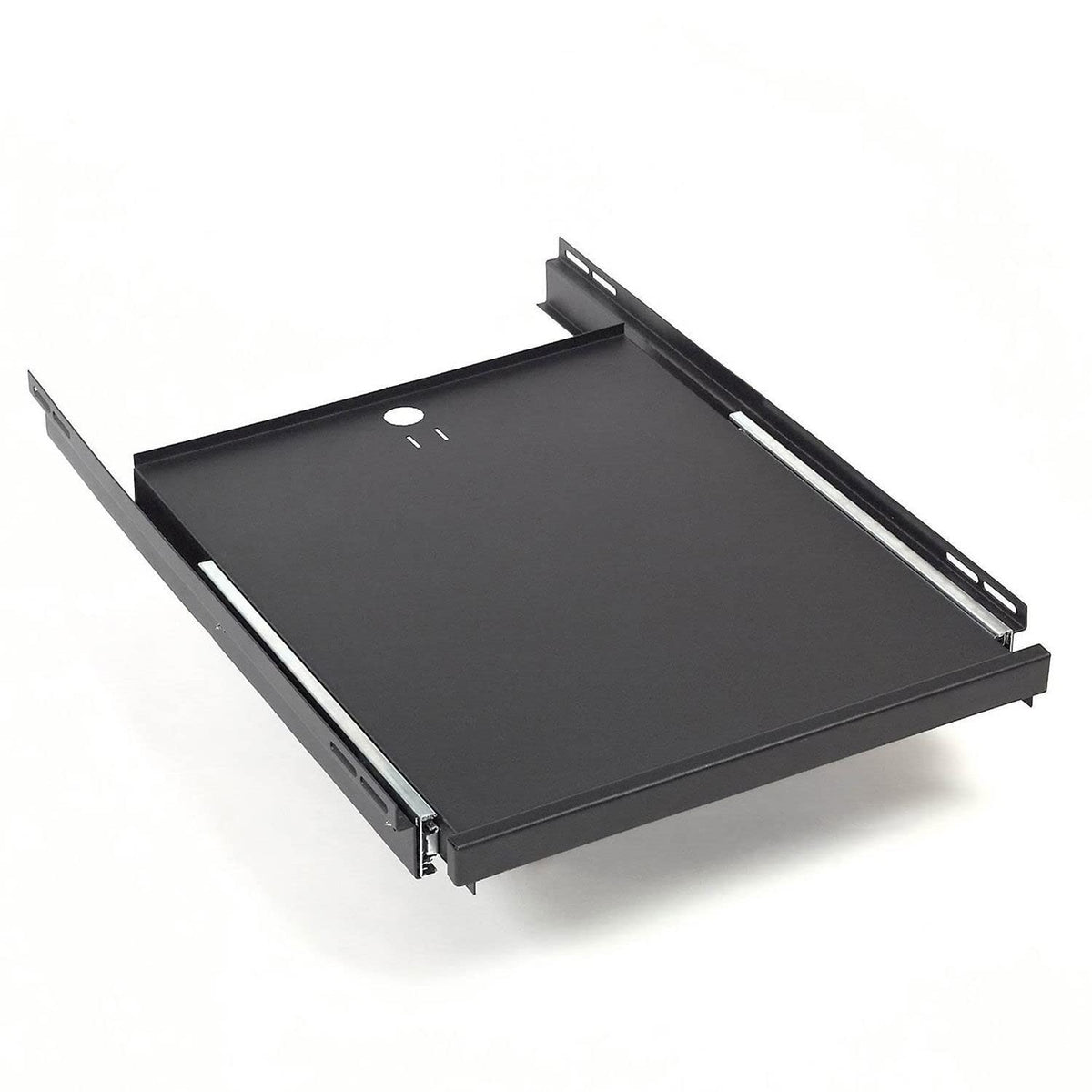 Slide-Out Shelf by Global Industrial – 21"L x 16.25"W x 3"H, Alloy Steel, Black, Model 239196