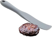 Tablecraft 11840 Narrow Silicone Spatula Spurtle, Heat Resistant to 400°F, Scratch Resistant, BPA Free, NSF Listed, One-Piece Design, Professional Kitchen Tool, 8.7" Long, Gray