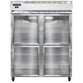 2RES-SA-GD-HD Extra-Wide Two Section Reach In Glass Door Refrigerator by Continental Refrigerator – Commercial Grade