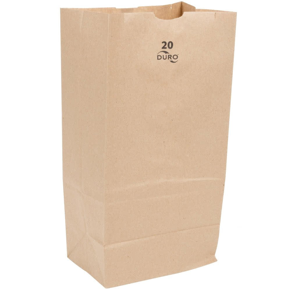 20# Grocery Bag Tiger by DURO – 20 lb, Paper, Kraft, Model 18420