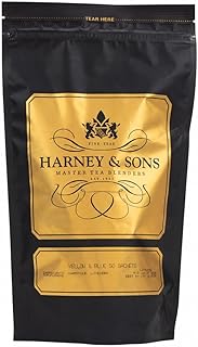 Harney & Sons Yellow & Blue Herbal Tea Sachets, 50 Count | Chamomile, lavender, and cornflower herbal tea. Naturally caffeine free.
