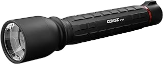 Coast XP18R 3650 Lumen USB-C Rechargeable-Dual Power LED Flashlight with Pure Beam Slide Focus and Top Grade Aluminum Build,Black, 30323