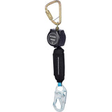 6'L Mini Personal Self Retracting Lifeline by Global Industrial – Medium-Large, Plated Alloy Steel, Black, Model J72706SB1