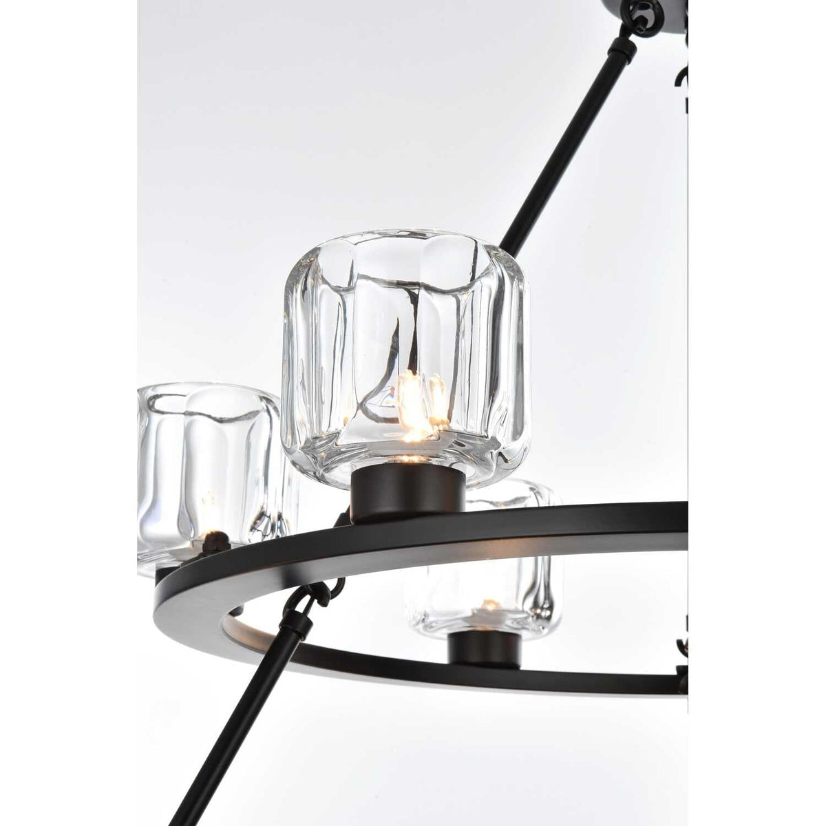Cadence 15 Light Chandelier Black by Lighting Design – Iron, Black