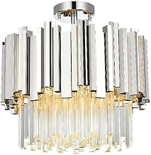 Elegant Lighting Willow 16" Flush Mount in Chrome