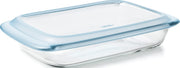 OXO Glass Casserole Dish with Lid, 3 Quart, Clear