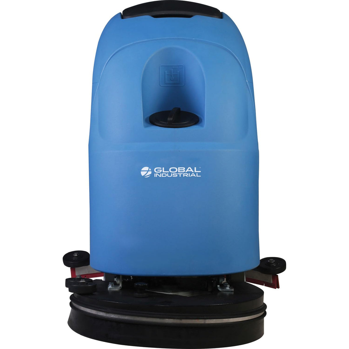 Automatic Self-Propelled Walk-Behind Floor Scrubber by Global Industrial – 21.67"W x 40.56"H, 15.0 gallons, Plastic, Blue, Model T55/50 BT
