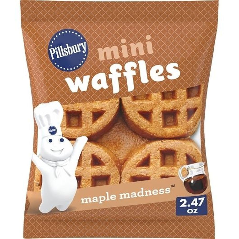 Maple Madness Mini Waffles by Pillsbury – 2.47 Ounce (Pack of 72), Pack of 72