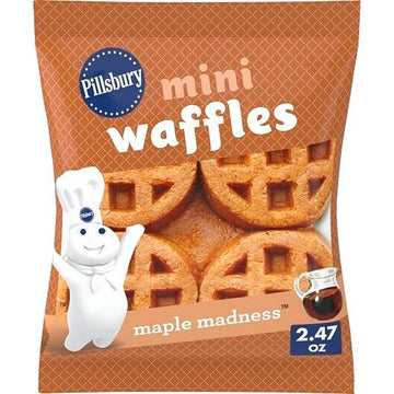 Maple Madness Mini Waffles by Pillsbury – 2.47 Ounce (Pack of 72), Pack of 72