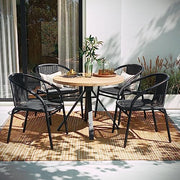 Flash Furniture Grey / Set of 4 / Contemporary Patio Dining Chairs