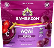 Sambazon Organic Original Acai Berry Puree And Guarana Blend, 12 Ounce - 9 Per Case