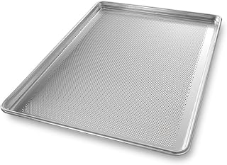Chicago Metallic Stayflat® Sheet Pan, full-size, 17-7/8" x 25-13/16" x 1" | full-size, 17-7/8" x 25-13/16" x 1", .081" dia. bottom perforation, wire in rim, 16 gauge aluminum, plain